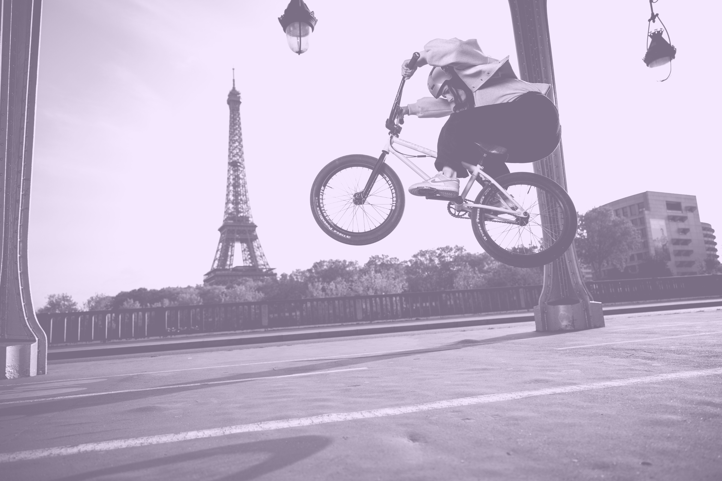 Nikita Ducarroz riding freestyle BMX